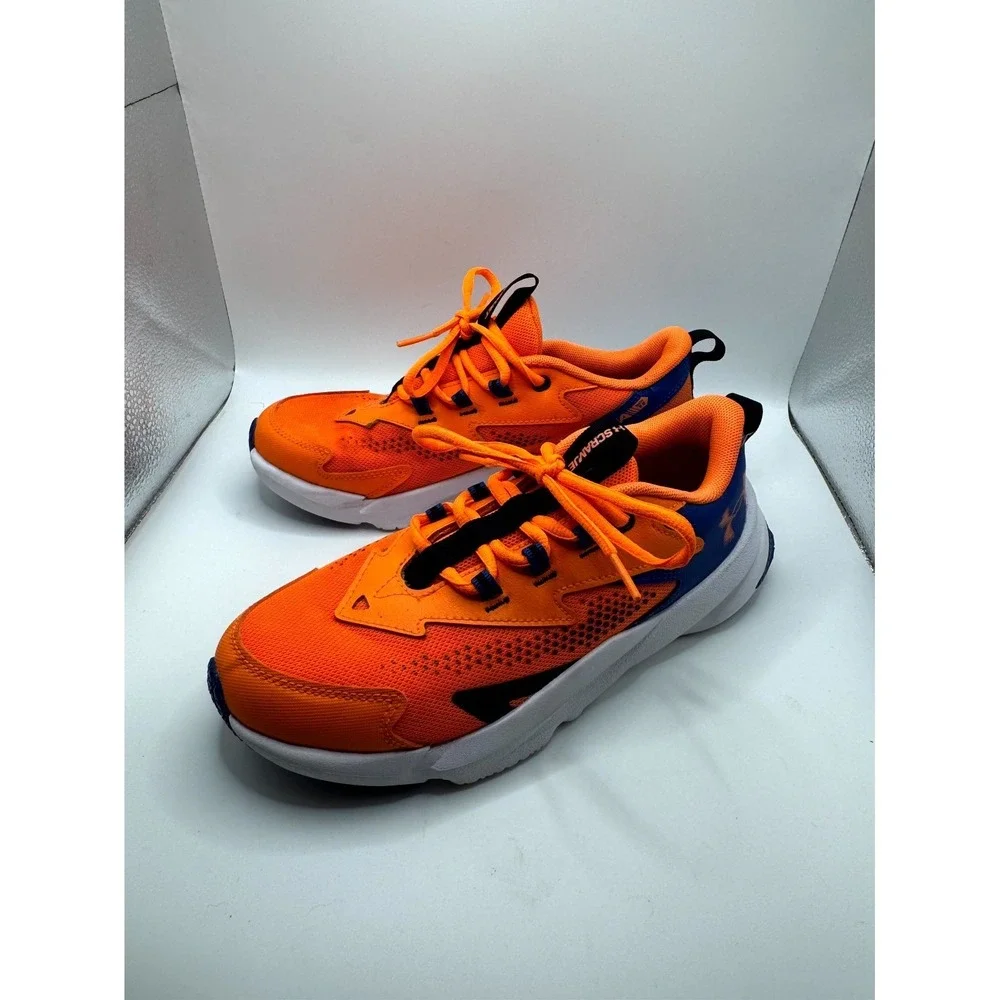 Under Armour Scramjet 6 GS 3027691-800 Kid 5.5 Sneaker Orange Mesh Running Shoes